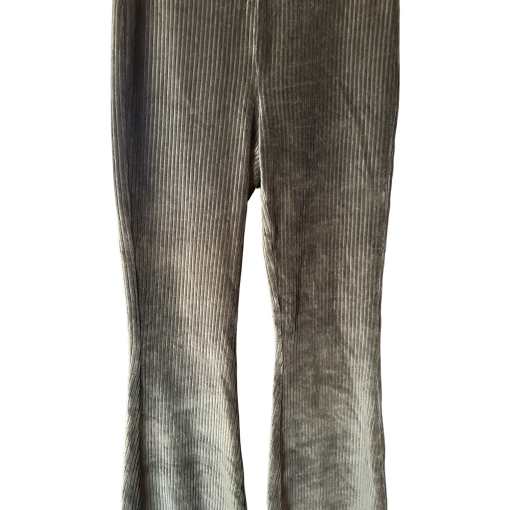 Aerie Medium Green Velvet Elastic Pants - Picture 5 of 16